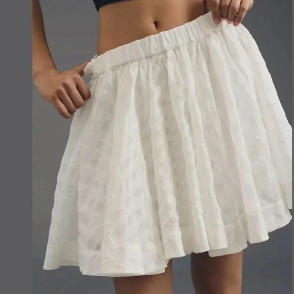 Anthropologie White A-Line Skirt - Picture 3 of 6
